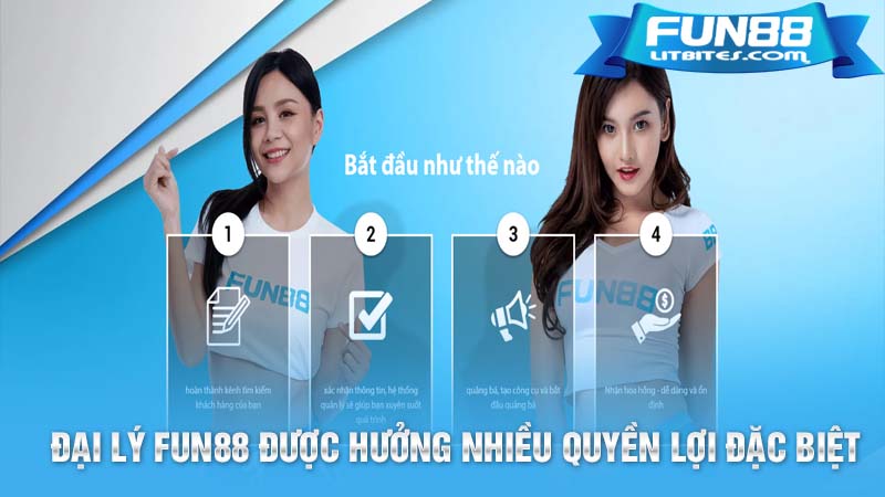 Đại lý FUN88 được hưởng nhiều quyền lợi đặc biệt