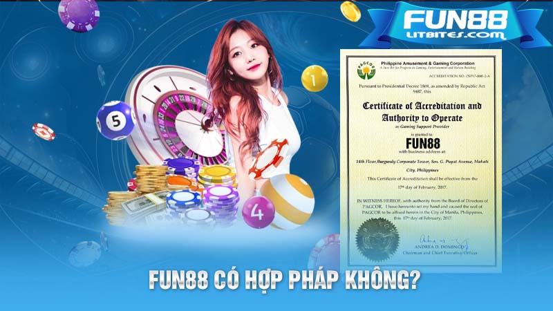 FUN88 có hợp pháp không?